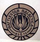 Battlestar Galactica BSG-75 Tan Logo 8inch Jacket Patch